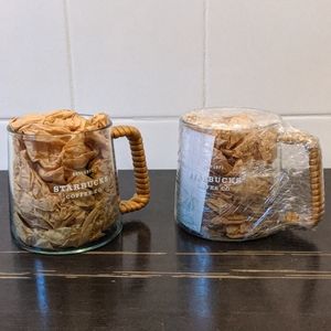 Starbucks glass coffee cups